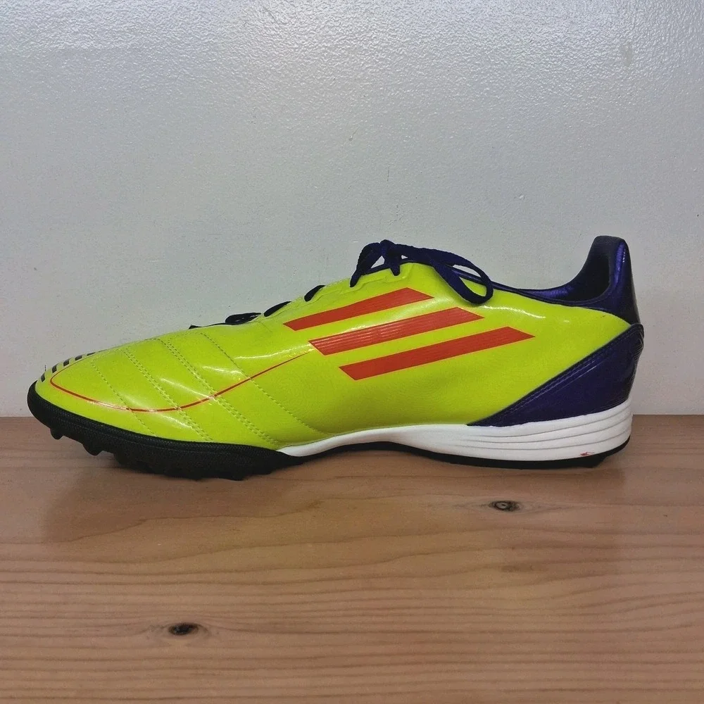 Adidas F50 TRX F10 Indoor Soccer Shoes Men's Size 12 Neon Yellow Purple